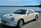 Whisper White Ford Thunderbird