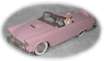 pink 56 Thunderbird by Brooklin with Marilyn figure